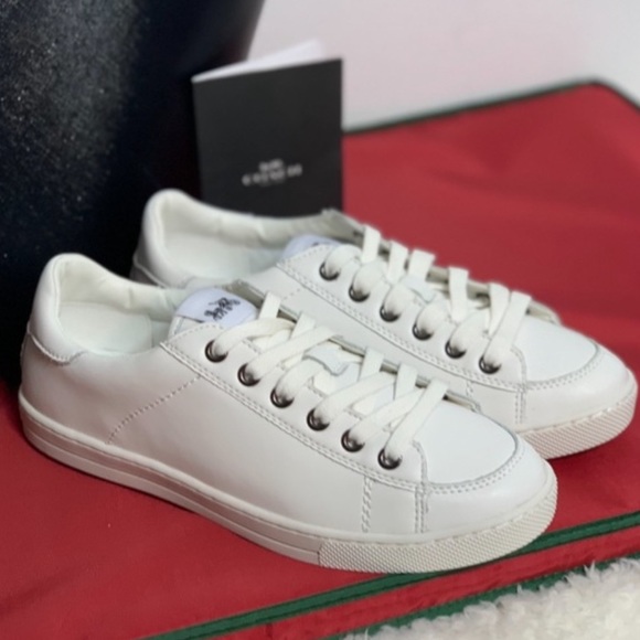 Coach 5⭐️ Rated White Leather Lace Porter Sneaker - Picture 5 of 13